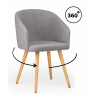 Деревянный стул Монер 360 темно-серый (glory 20) / светлое дерево