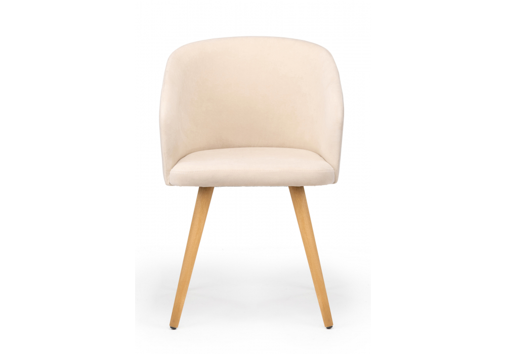 Деревянный стул Монер бежевый (glory 03) / светлое дерево