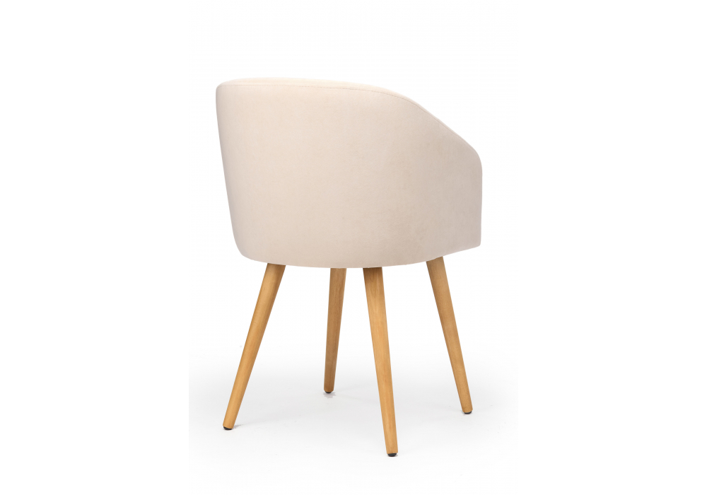 Деревянный стул Монер бежевый (glory 03) / светлое дерево