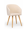 Деревянный стул Монер бежевый (glory 03) / светлое дерево