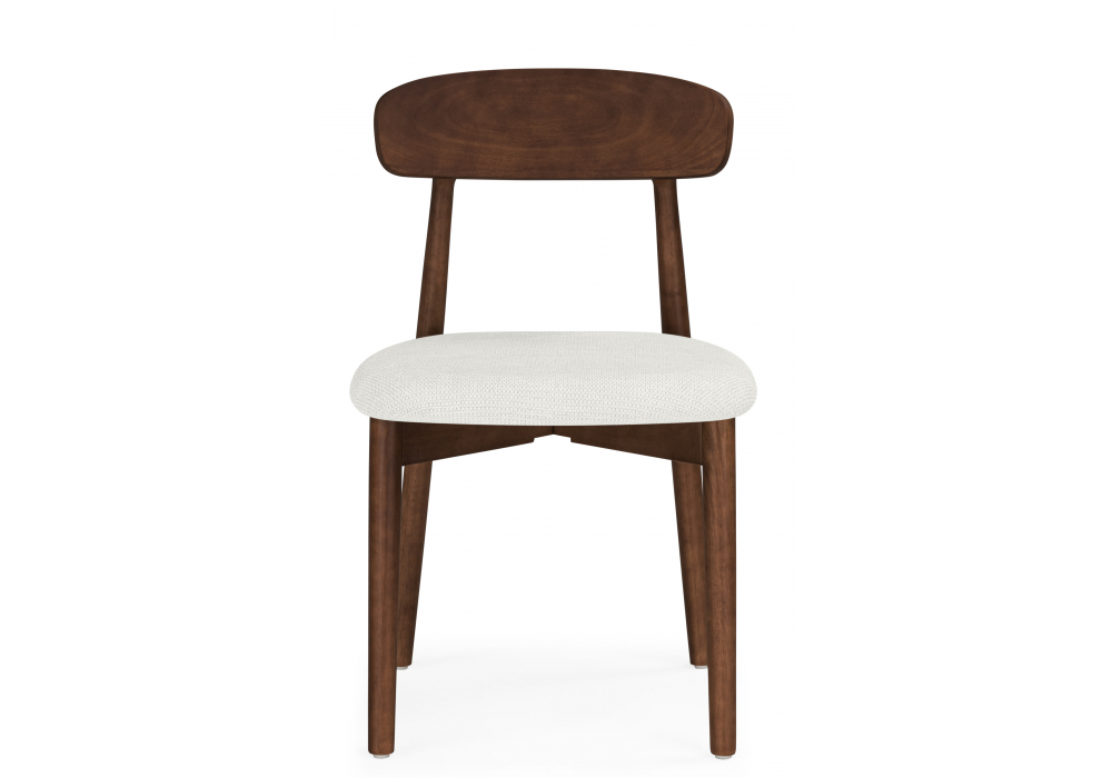 Деревянный стул Okava 1 бежевая рогожка / орех