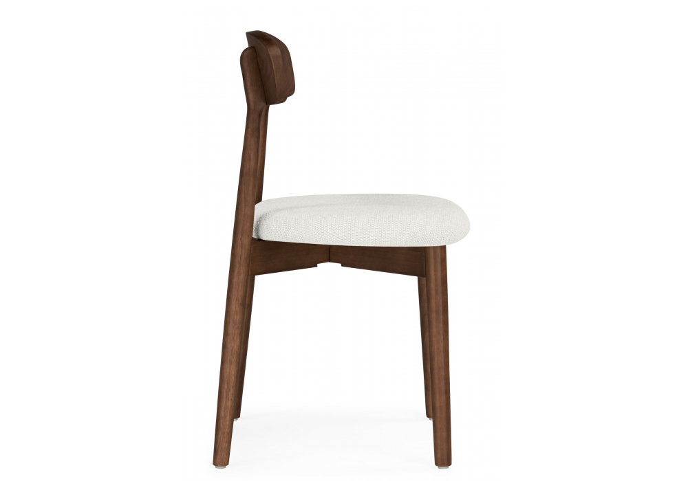 Деревянный стул Okava 1 бежевая рогожка / орех