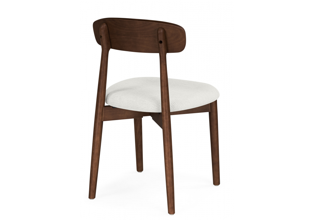 Деревянный стул Okava 1 бежевая рогожка / орех