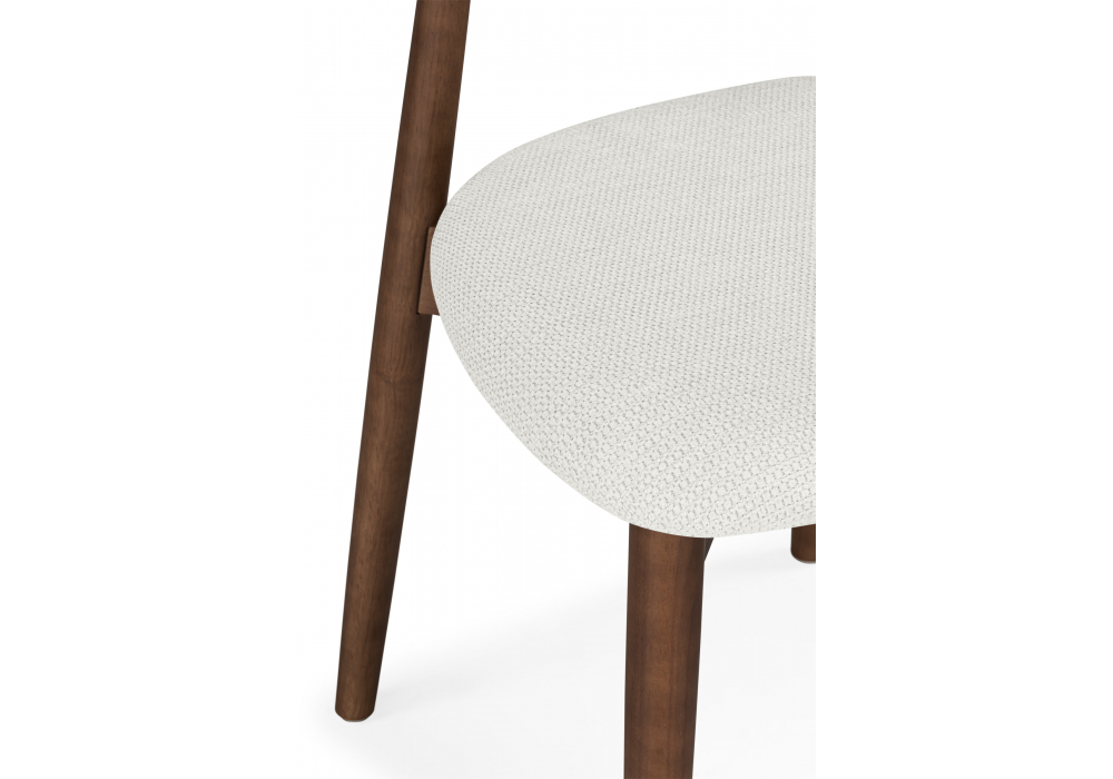 Деревянный стул Okava 1 бежевая рогожка / орех