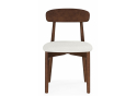 Деревянный стул Okava 1 бежевая рогожка / орех