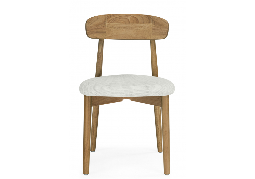 Деревянный стул Okava 1 бежевая рогожка / светлое дерево 