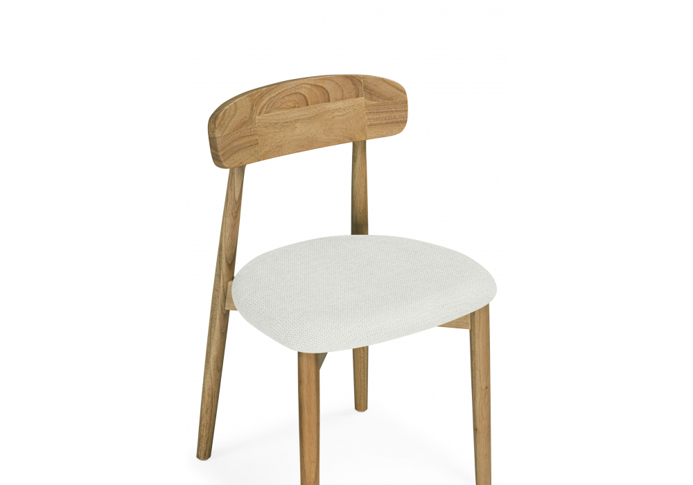 Деревянный стул Okava 1 бежевая рогожка / светлое дерево 