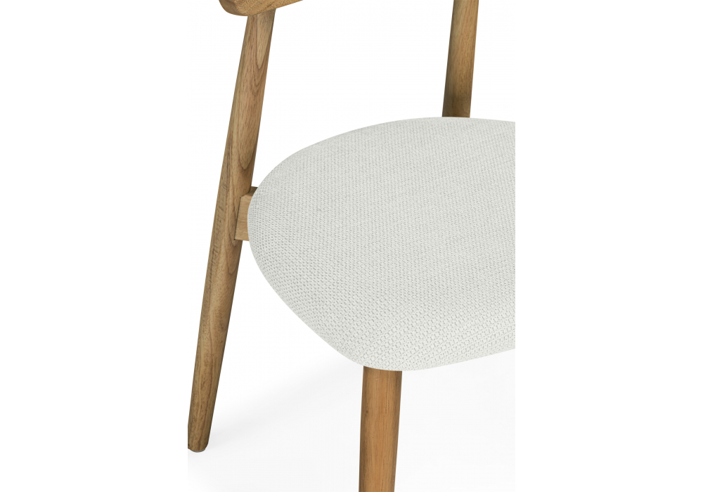 Деревянный стул Okava 1 бежевая рогожка / светлое дерево 