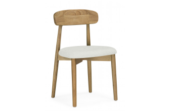 Деревянный стул Okava 1 бежевая рогожка / светлое дерево 