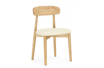 Деревянный стул Okava 1 бежевая рогожка / светлое дерево 