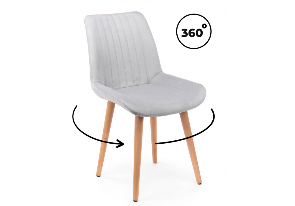 Деревянный стул Седа 360 светло-серый (zd 960) / светлое дерево