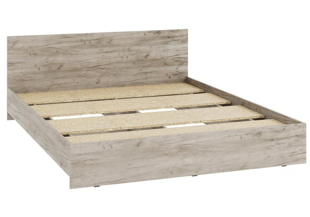 Двуспальная кровать Адайн КР-160 160х200 дуб крафт серый / дуб крафт серый