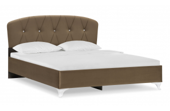 Двуспальная кровать Алберто 160х200 Ажур 22 коричневая