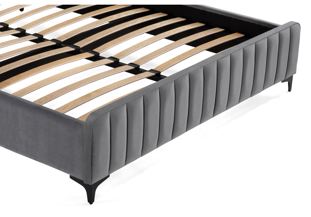 Двуспальная кровать Амелия 160х200 темно-серая