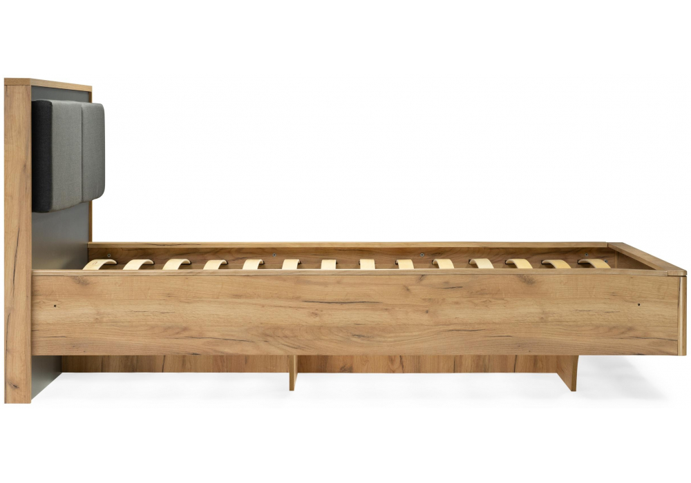 Двуспальная кровать Клауд 160х200 парящая дуб крафт золотой / антрацит