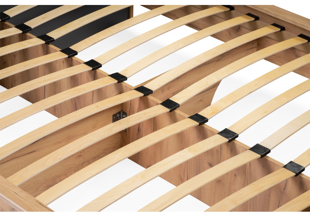 Двуспальная кровать Клауд 160х200 парящая дуб крафт золотой / антрацит