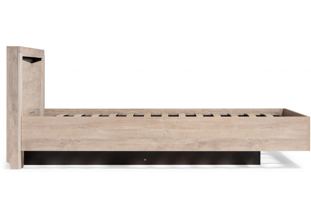 Двуспальная кровать Магантия 160х200 с ПМ парящая дуб баррик