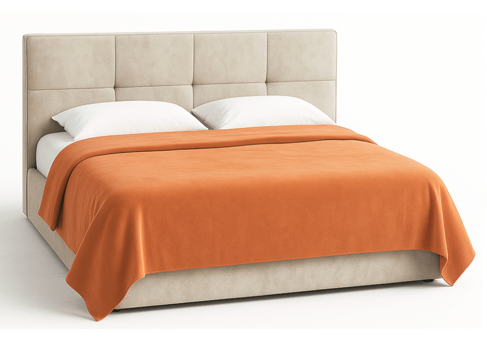 Двуспальная кровать Манака 160х200 бежевая