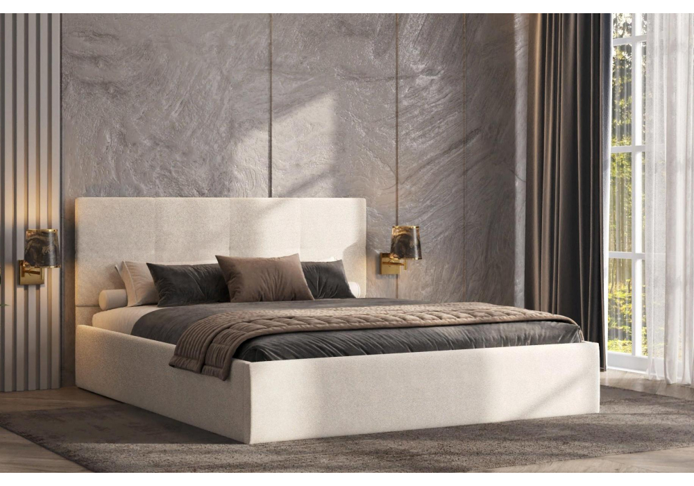 Двуспальная кровать Манака 160х200 бежевая