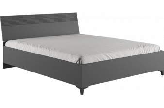 Двуспальная кровать Ника 160х200 с основанием дсп эйхория QR-17 / графит
