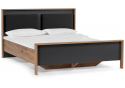 Двуспальная кровать Тхан 180х200 дуб крафт золотой / антрацит