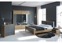 Двуспальная кровать Тхан 180х200 дуб крафт золотой / антрацит