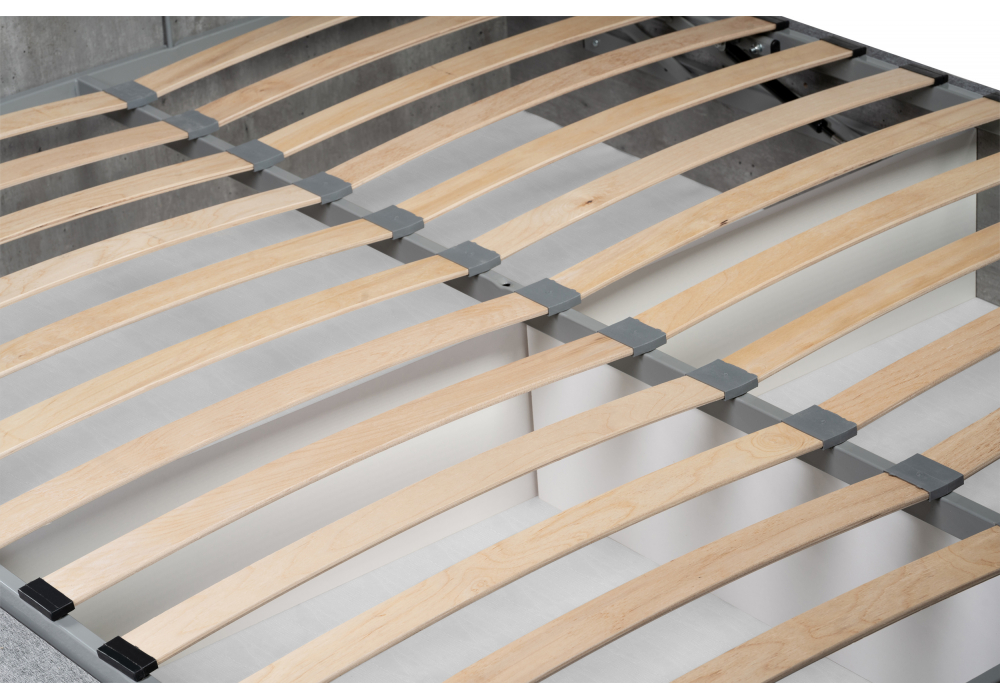 Двуспальная кровать Tulip с ПМ 160х200 метрополитан грей / белая матовая