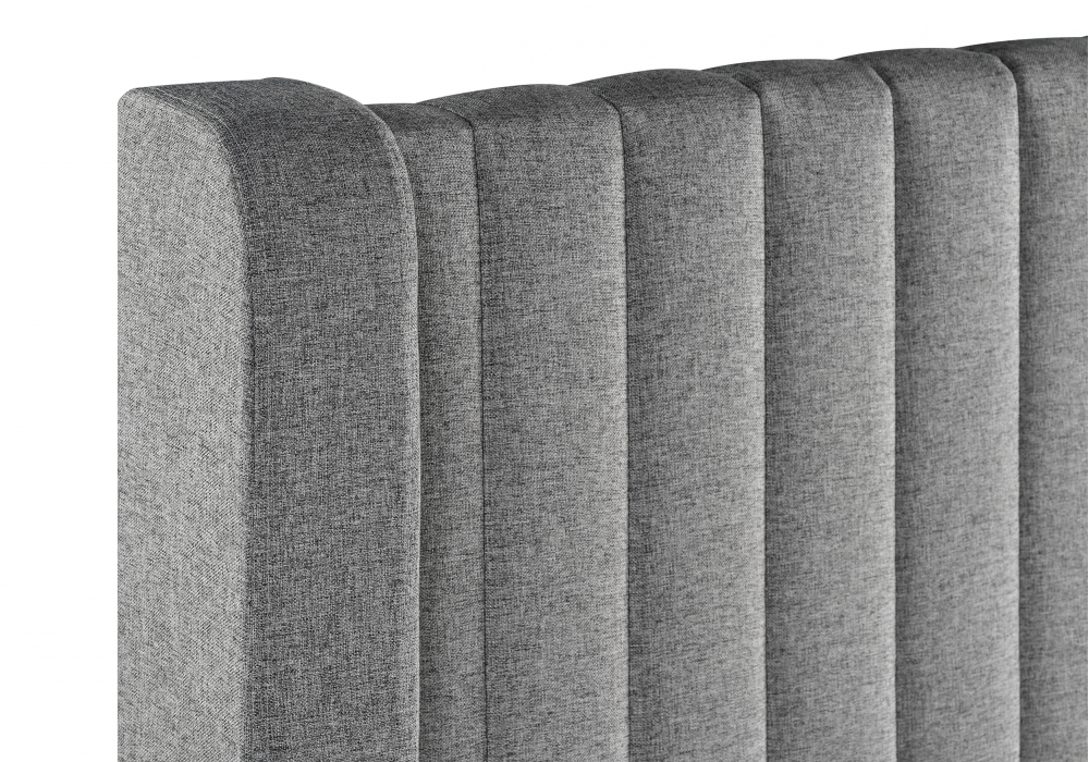 Двуспальная кровать Tulip с ПМ 160х200 метрополитан грей / белая матовая