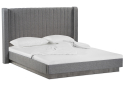 Двуспальная кровать Tulip с ПМ 160х200 метрополитан грей / белая матовая