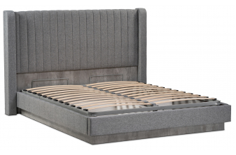 Полутораспальная кровать Адайн КР-140 140х200 дуб крафт серый / дуб крафт серый
