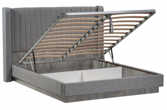 Полутораспальная кровать Адайн КР-140 140х200 дуб крафт серый / дуб крафт серый