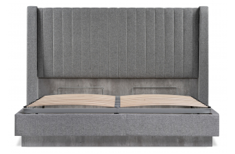 Полутораспальная кровать Адайн КР-140 140х200 дуб крафт серый / дуб крафт серый