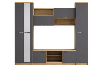 Модульная гостиная Филеста белый / дуб вотан комплектация 2