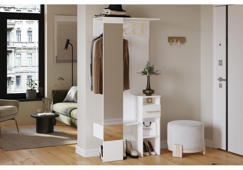 Готовая прихожая Рогес белая