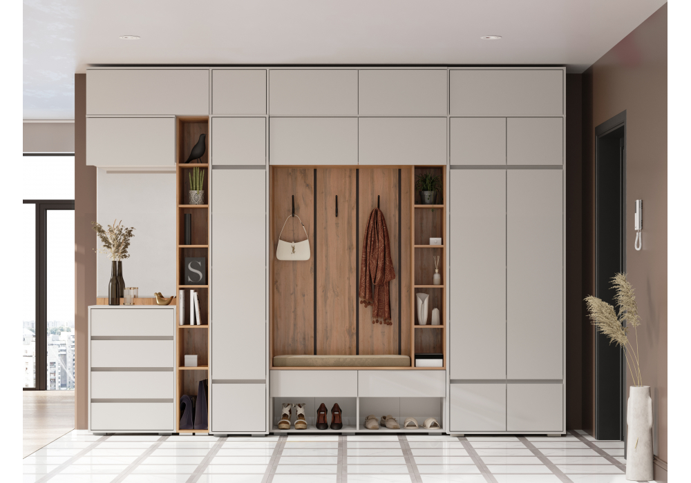 Готовая прихожая Роут кашемир / дуб вотан