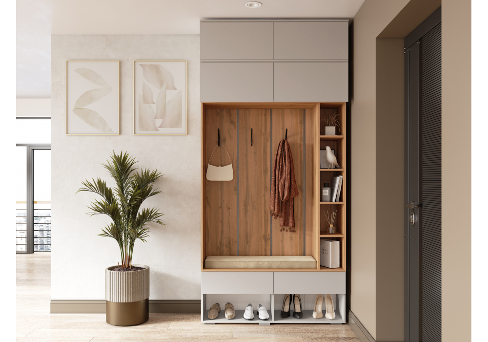 Готовая прихожая Роут кашемир / дуб вотан