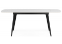 Керамический стол Aveiro 120(180)x80 белый мрамор / черный