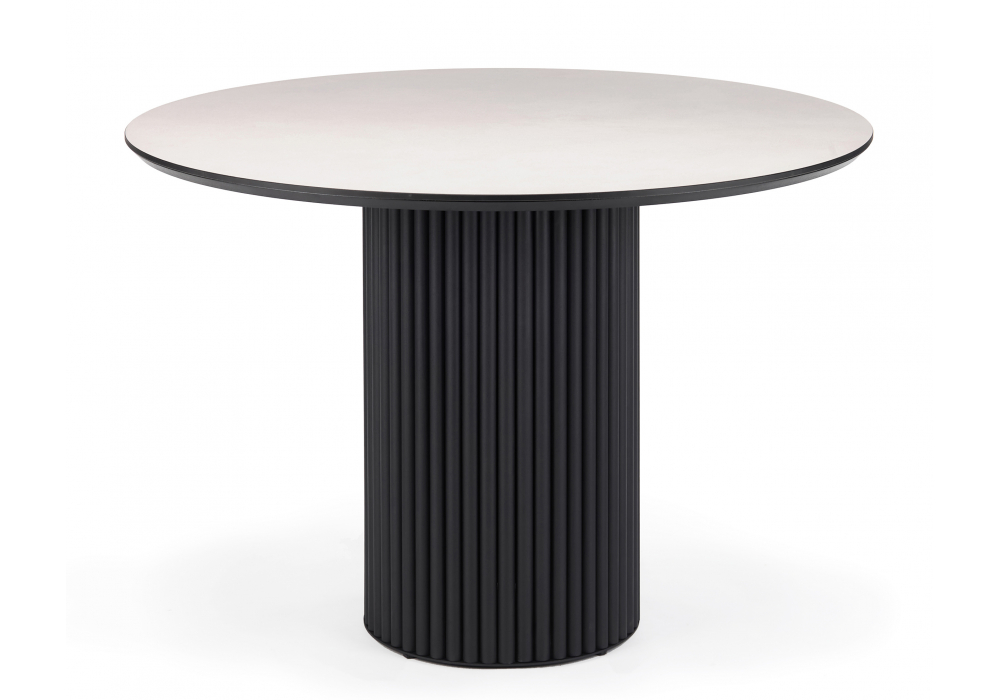 Керамический стол Барел 110 krater perla repose / черный