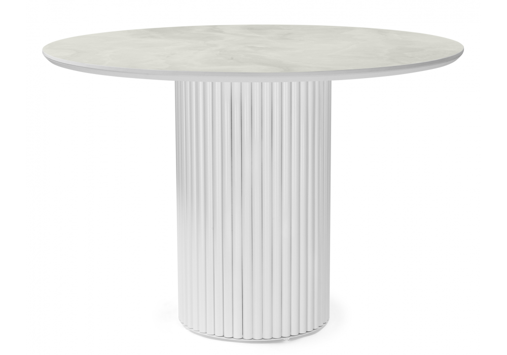 Керамический стол Барел 110 onyx bianco soft satin / белый