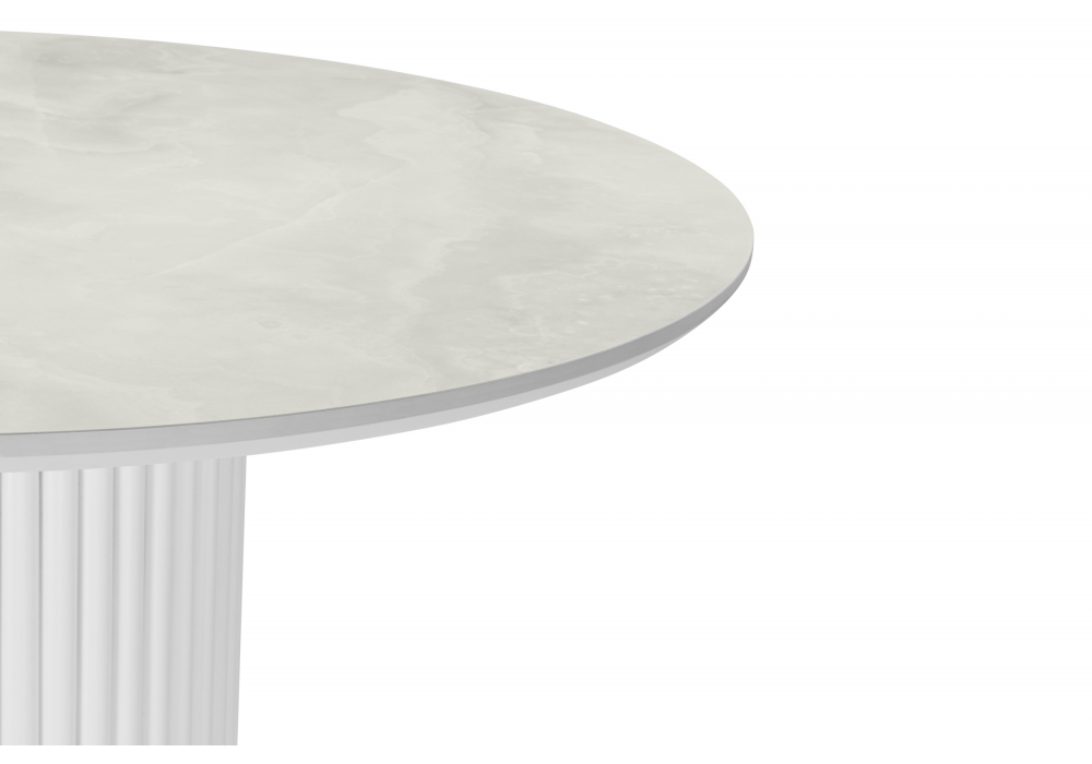 Керамический стол Барел 110 onyx bianco soft satin / белый