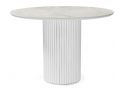 Керамический стол Барел 110 onyx bianco soft satin / белый