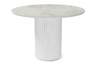 Керамический стол Барел 110 onyx bianco soft satin / белый