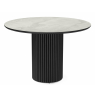 Керамический стол Барел 110 onyx bianco soft satin / черный