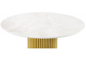 Керамический стол Барел 110 onyx bianco soft satin / золотой