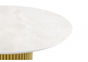Керамический стол Барел 110 onyx bianco soft satin / золотой