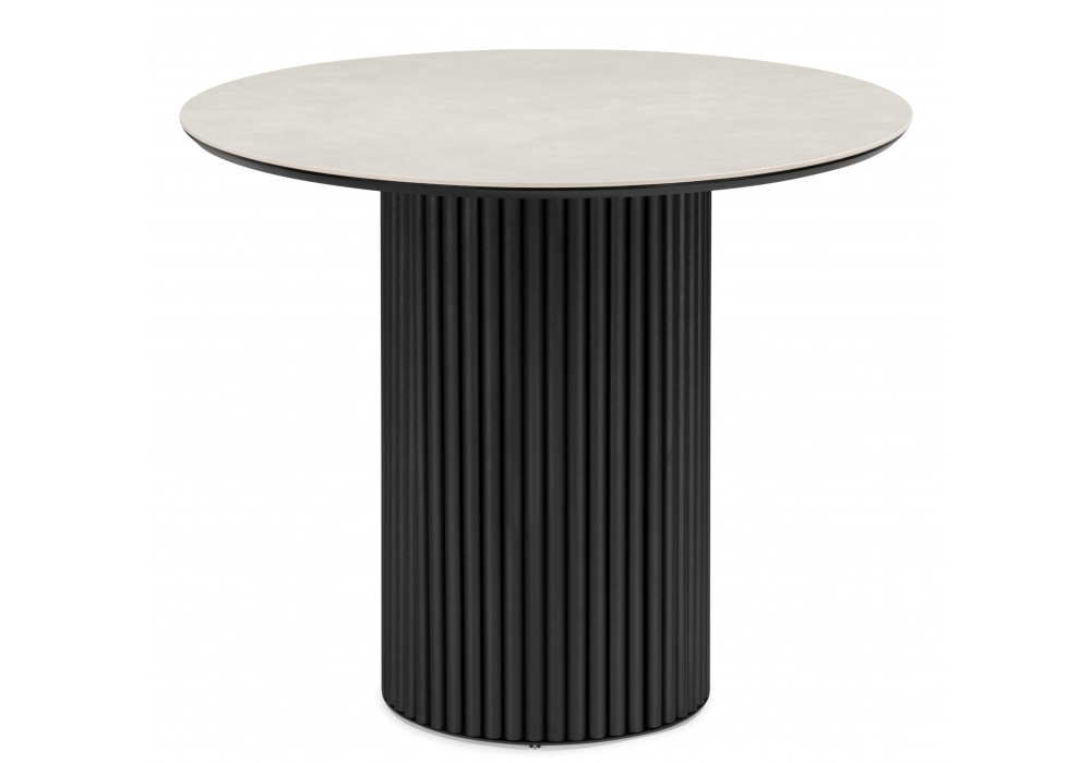 Керамический стол Барел 89 carmen light grey / черный