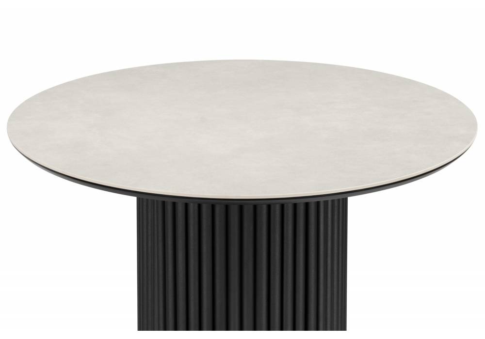 Керамический стол Барел 89 carmen light grey / черный
