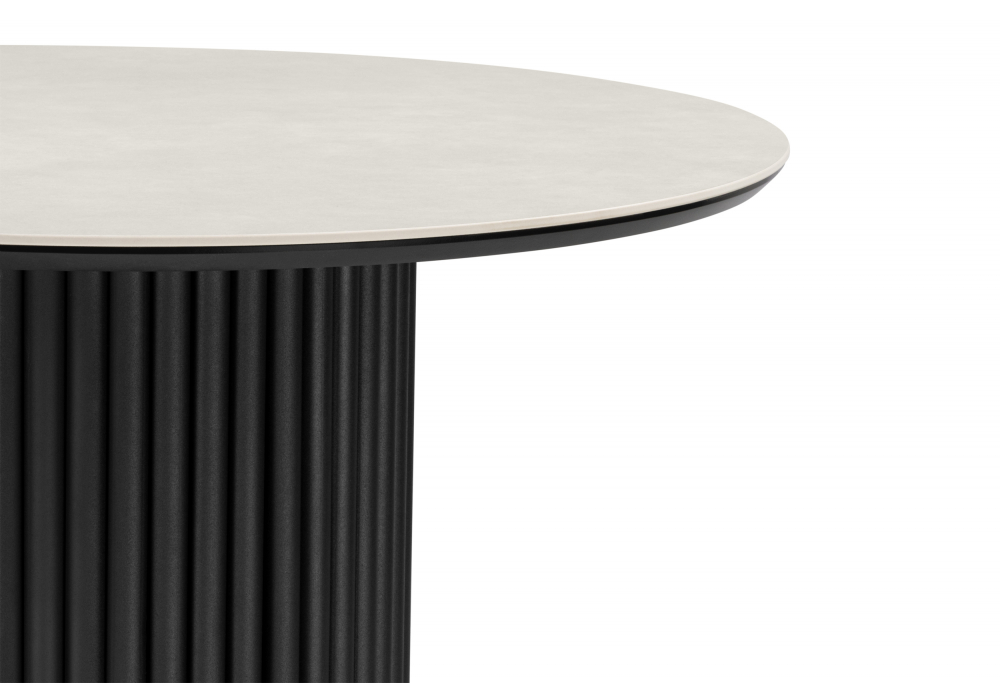 Керамический стол Барел 89 carmen light grey / черный