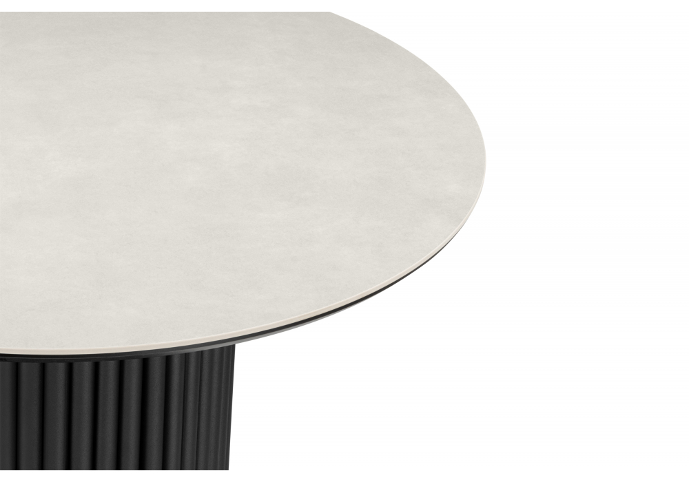 Керамический стол Барел 89 carmen light grey / черный