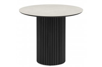 Керамический стол Барел 89 carmen light grey / черный